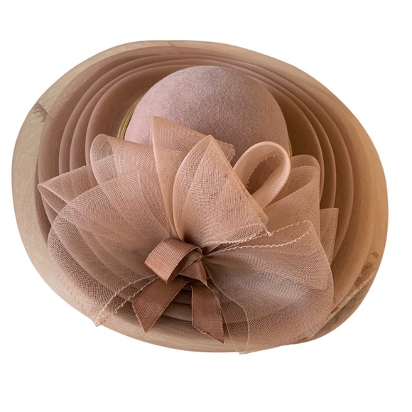 SONNI of San Francisco Hat Wool Formal Kentucky Derby Vintage 70s 80s Atomic